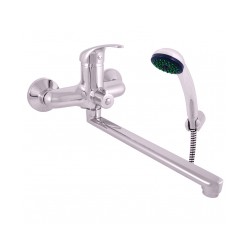 Maisītājs vannas Sazava ar keramisko pārslēdzēju, 27cm snīpi un rokas dušu, hroms [EN]