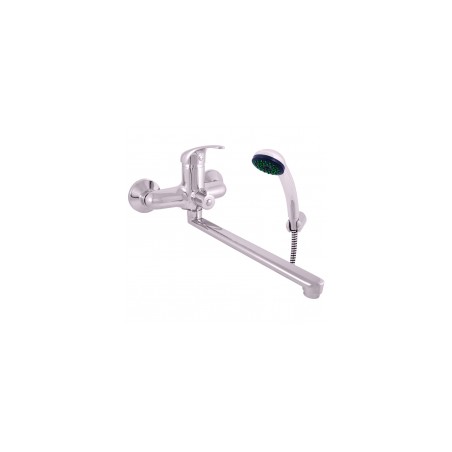 Maisītājs vannas Sazava ar keramisko pārslēdzēju, 27cm snīpi un rokas dušu, hroms [EN]