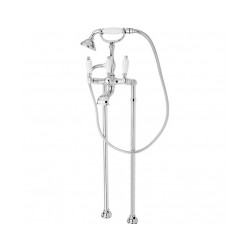 BIANCHI vannas maisītāji FIRST grīdas, hromēts/balts