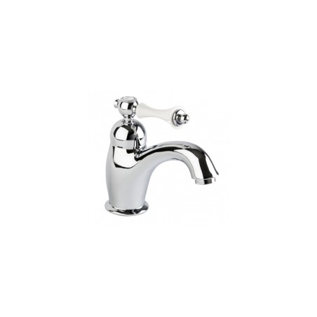 BIANCHI izlietnes maisītāji LIBERTY ar baltu rokturi un vārstu 1 1/4`, hromēts