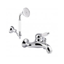 Vannas maisītājs ELITE ar dušas kompl., hromēts/balts BIANCHI