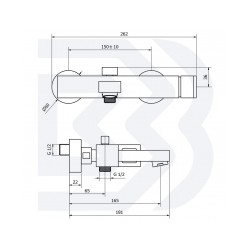 Vannas maisītājs METRO ar rokas dušu, hroms AKCIJA BIANCHI