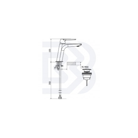 SKY izlietnes maisītājs Bianchi ar noplūdi, hroms [EN]