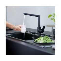 ORAS TWISTA virtuves jaucējkrāns melns matēts [EN]