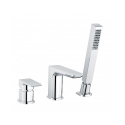 Maisītājs uz vannas malas ar rokas dušu ALFRED 3 daļīgs, hroms