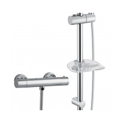 Maisītājs dušai ar termostatu A+V un dušas statīvu, hroms