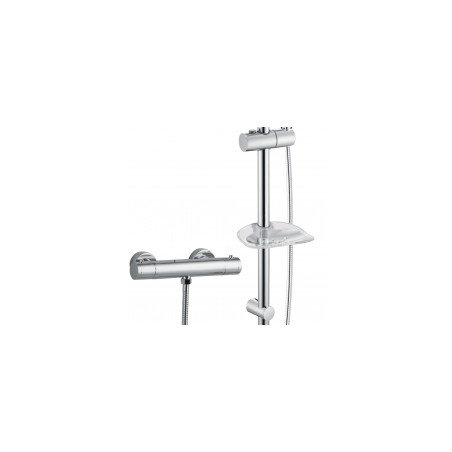 Maisītājs dušai ar termostatu A+V un dušas statīvu, hroms