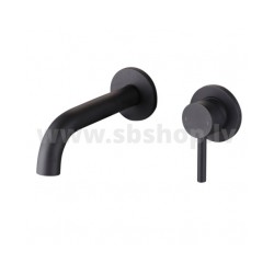 Izlietnes maisītājs no sienas melns matēts [EN]