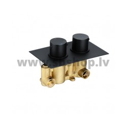 Mais. Dušas termostats VICTORIA ar pārsl., melns matēts