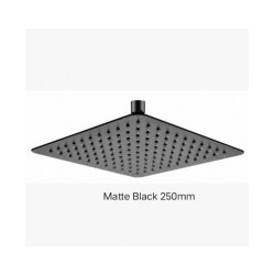 Dušas galva SQUARE 25x25cm melns matēts