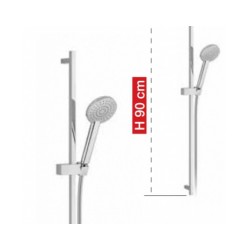 ALPI Dušas komplekts KI049CR, 90cm stienis, dušas galva, hromēts