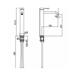 ALPI izlietnes maisītāji BLUE 85276, hroms