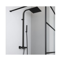 Dušas kolonna ar termostatu ALPI UNA melna matēta