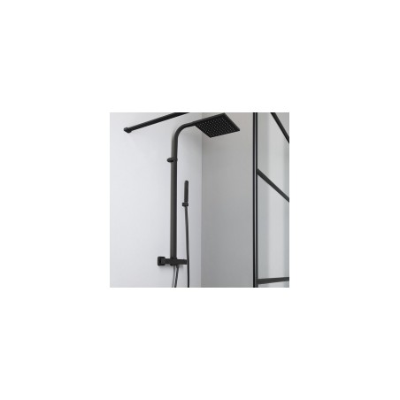 Dušas kolonna ar termostatu ALPI UNA melna matēta