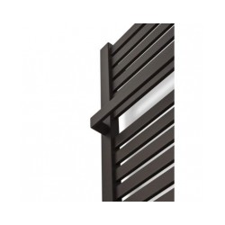 Dvieļu žāvētājs TERMA SOLO 860x540mm ar dvieļu turētāju RAL9005 melns matets [EN]