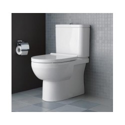 Pods DURAVIT ar SC vāku un skalojamo kasti No.1 Rimless, universāls izvads, pievads no apakšas, balts [EN]