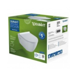 WC Duravit No.1 Rimless piekaramais ar soft close vāku, balts [EN]