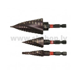 IN Pakāpurbju kompl. metālam 3gb., 4-12, 4-20, 6-35mm, Milwaukee