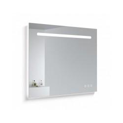 KAME SMART spogulis ar LED apgaismojumu, sensoro slēdzi, apsildi un bluetooth skaļruni, 100x80cm [EN]