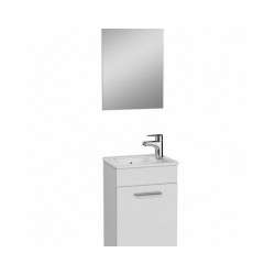 Izlietne ar skapīti VITRA 40x22x59cm balts, komplektā spogulis ar apgaismojumu [EN]