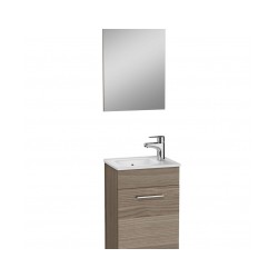 Izlietne ar skapīti VITRA 40x22x59cm ozols, komplektā spogulis ar apgaismojumu [EN]