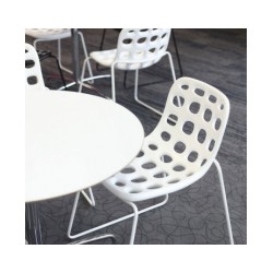 Krēsls CHIPS augstais 74cm, balts [EN]