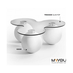 Galds TRIGIGIO (galda virsma+3 bumbas), matēts/balts [EN]