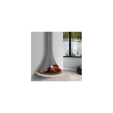 Chazelles FROG metāla kamīns (ar marmora plauktu)