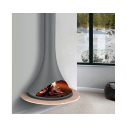 Chazelles HYPE L metāla kamīns (ar marmora plauktu)