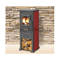 Malkas kamīns BLIST EKONOMIK LUX N 5 kW, sarkans