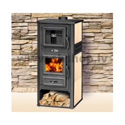 Malkas kamīns BLIST AMBASADOR R N 11 kW, ar cepeškrāsni, bēšs