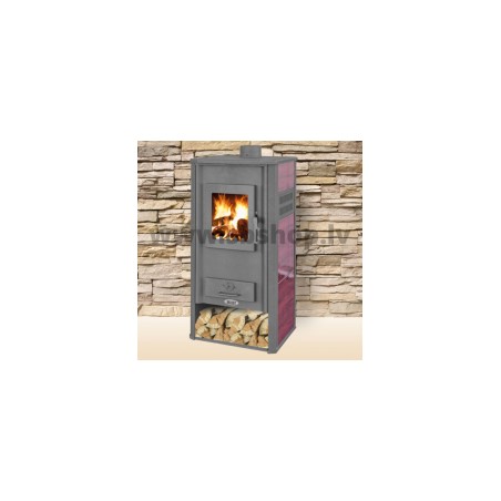 Malkas kamīns BLIST ROMA E 20 kW, ar centrālapkuri, sarkans [EN]