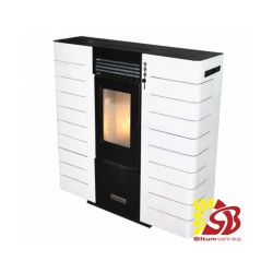 Centrometal granulu kamīns CentroPelet ZS10 B balts, 2,92-9,01kW, ar gaisa apkuri