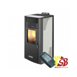 CENTROMETAL granulu kamīns ZV14 B balta ar centrālapkuri 4,17/12,46 kW