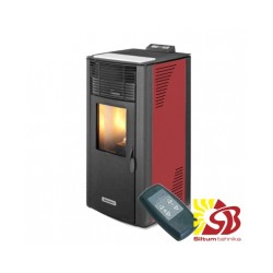 CENTROMETAL granulu kamīns ZV14 C sarkans ar centrālapkuri 4,17/12,46 kW