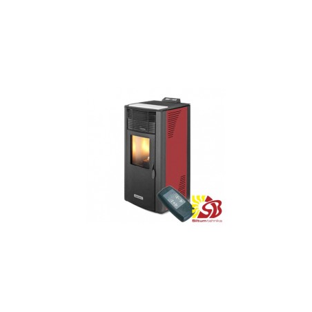 CENTROMETAL granulu kamīns ZV14 C sarkans ar centrālapkuri 4,17/12,46 kW