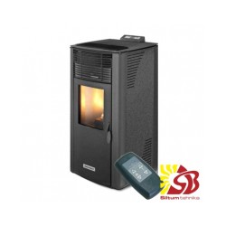 CENTROMETAL granulu kamīns ZV14 S pelēks  ar centrālapkuri 4,17/12,46 kW