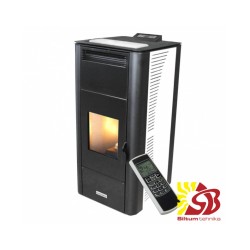 CENTROMETAL granulu kamīns ZV20 B balta  ar centrālapkuri 5,1/18,46 kW