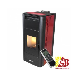 CENTROMETAL granulu kamīns ZV20 C sarkans ar centrālapkuri 5,1/18,46 kW