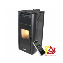 CENTROMETAL granulu kamīns ZV20 S pelēks  ar centrālapkuri 5,1/18,46 kW