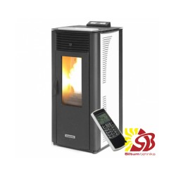 CENTROMETAL granulu kamīns ZV24 B balta  ar centrālapkuri 5,1/22,14 kW