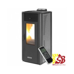 CENTROMETAL granulu kamīns ZV32 S pelēka  ar centrālapkuri 8,57/30,48 kW