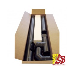 Granulu kamīnu dūmvadu komplekts 100 INOX ZA