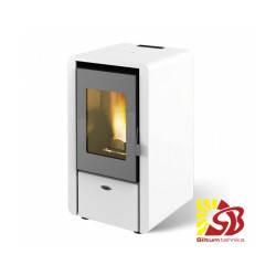 Centrometal granulu kamīns CentroPelet Z6 B, balts 2,7-6,15kW ar gaisa apkuri