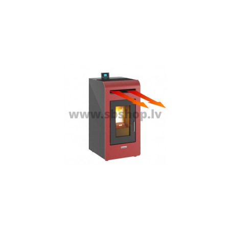 Centrometal granulu kamīns CentroPelet Z16-C, sarkans 3,8-16,3kW ar gaisa apkuri