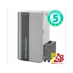 CENTROMETAL granulu kamīns CentroPelet ZVB 16 ar automātisko tīrīšanu un centrālapkuri