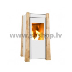 ECOFOREST garnulu kamīns Keops 9,5kW balts