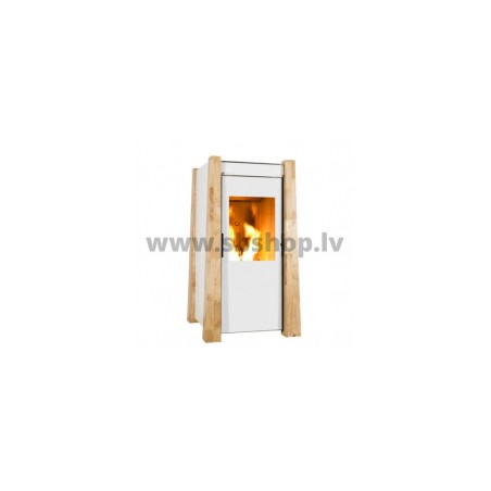 ECOFOREST garnulu kamīns Keops 9,5kW balts
