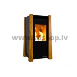 ECOFOREST garnulu kamīns Keops 9,5kW melns