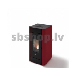 Granulu kamīns Eva Calor FRIDA 17 kW ar centrālapkuri sarkans (ROSO)